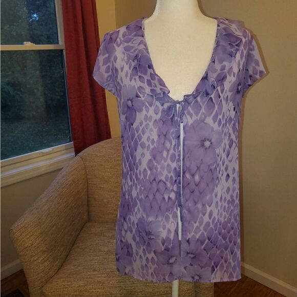 Victoria's Secret Other - Victoria's Secret Purple Floral Tie Lingerie M